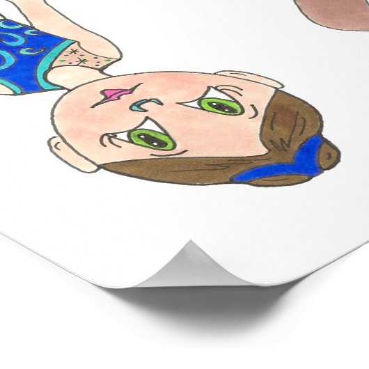 Synchrone zwemsport poster (Hoek)