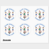 Synchrone zwemsport ronde sticker (Vel)