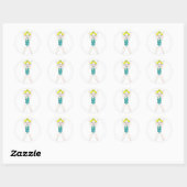 Synchrone zwemsport ronde sticker (Vel)