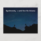 Synchroniciteit - een wink van het Universe Citaat Briefkaart (Voorkant)