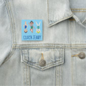 Synchronisatie van SWimmer Swim Team Instructor Co Naamplaatje (In situ)