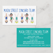 Synchronisatie-weduwenwedstrijd van SWimming Team  Visitekaartje (Voorkant / Achterkant)