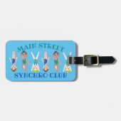 Synchronisatie zwembad team pool coach club bagagelabel (Voorkant horizontaal)