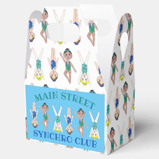 Synchronisatie zwembad team pool coach club bedankdoosjes (Geopend)