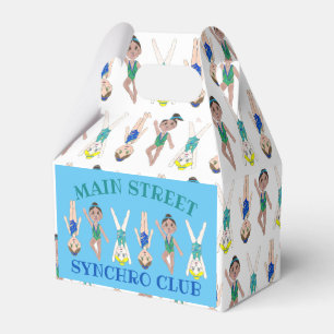 Synchronisatie zwembad team pool coach club bedankdoosjes