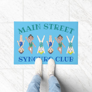 Synchronisatie zwembad team pool coach club deurmat
