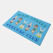 Synchronisatie zwembad team pool coach club deurmat (Schuin)