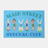 Synchronisatie zwembad team pool coach club deurmat (Voorkant)