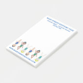 Synchronisatie zwembad team pool coach club post-it® notes (Schuin)
