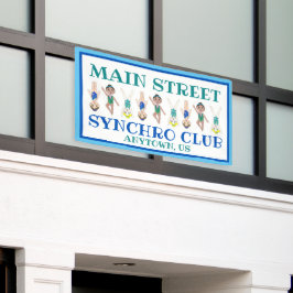Synchronisatie zwembad team pool coach club spandoek