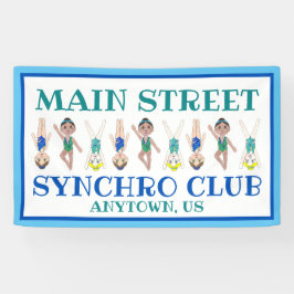 Synchronisatie zwembad team pool coach club spandoek