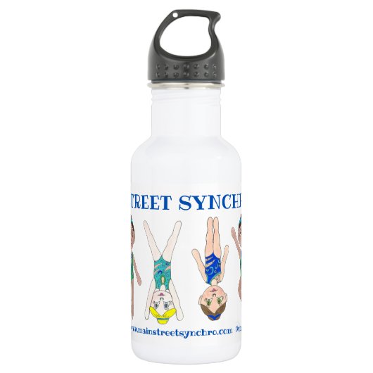 Synchronisatie zwembad team pool coach club waterfles  (Voorkant)