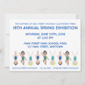 Synchronisatie-zwembadpooloefening Kaart (Voorkant)