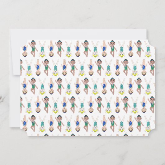 Synchronisatie-zwembadpooloefening Kaart (Achterkant)