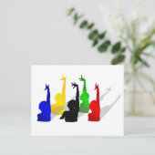 Synchronisch gesynchroniseerde zwemmers briefkaart (Staand voorkant)