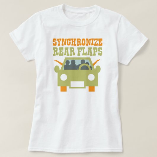 Synchroniseer achterflappen Funny Road Trip T-shirt (Design voorkant)