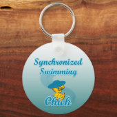Synchroniserende zwemkuiken #3 sleutelhanger (Voorkant)
