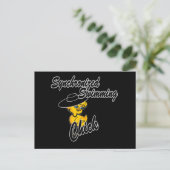 Synchroniserende zwemkuiken #4 briefkaart (Staand voorkant)