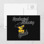 Synchroniserende zwemkuiken #4 briefkaart (Voorkant / Achterkant)