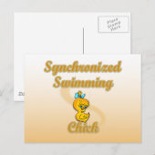 Synchronized Swimming Chick Briefkaart (Voorkant / Achterkant)