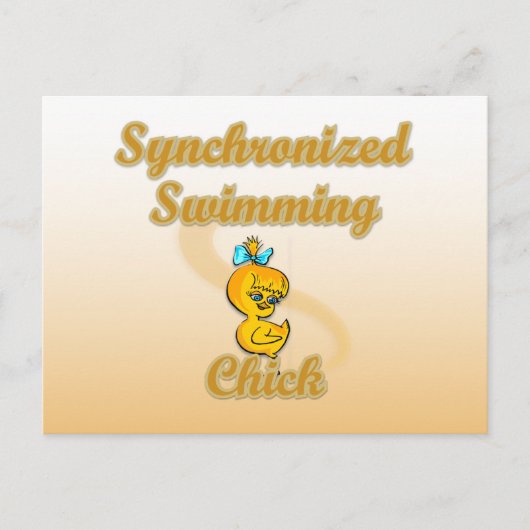 Synchronized Swimming Chick Briefkaart (Voorkant)