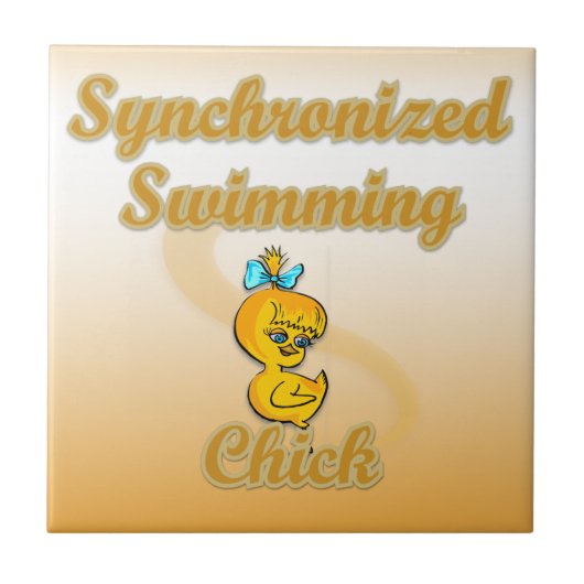 Synchronized Swimming Chick Tegeltje (Voorkant)