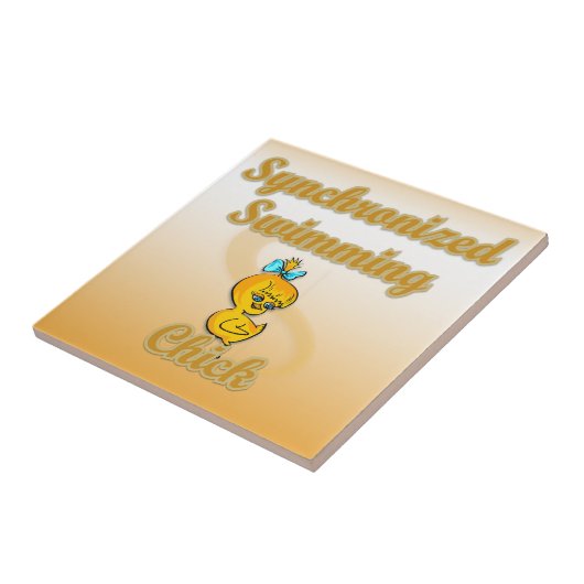 Synchronized Swimming Chick Tegeltje (Zijkant)