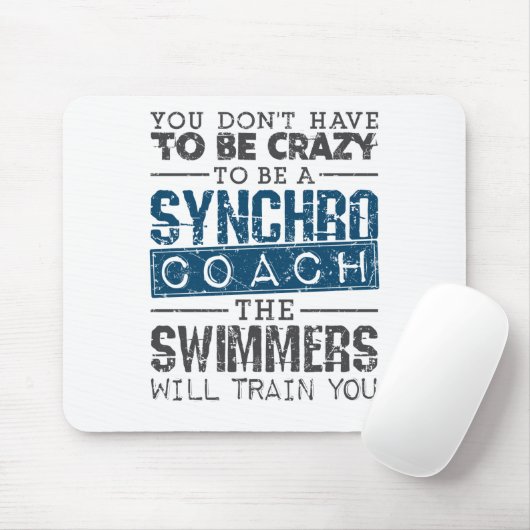 Synchronized Swimming Synchro Coach Crazy Muismat (Met muis)