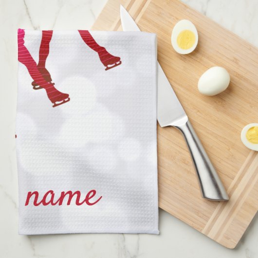 Synchroon draaihanddoekje roze tot rood theedoek (Quarter Fold)