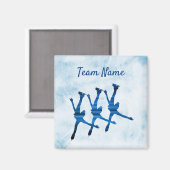 Synchroon skateam magnet blauw (Voorkant / Achterkant)