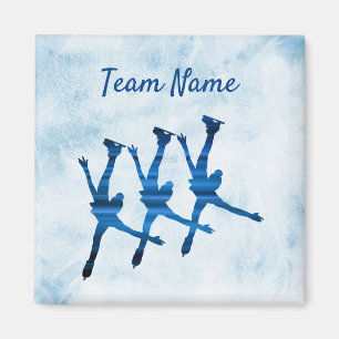 Synchroon skateam magnet blauw