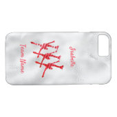 Synchroon skateboarde telefoonlijn rood Case-Mate iPhone case (Achterkant (Horizontaal))