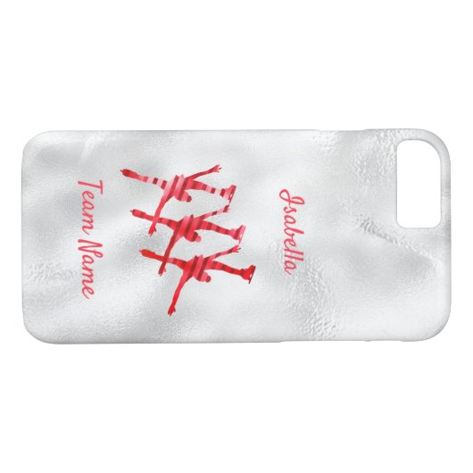 Synchroon skateboarde telefoonlijn rood Case-Mate iPhone case (Achterkant (Horizontaal))