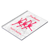 Synchroon skateboarder - Arabesque rood ijs Notitieboek (Linkerzijde)