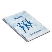 Synchroon skateboardlijn blauw notitieboek (Rechterzijde)