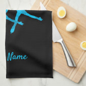 Synchroon skatedoek arabesque turquoise theedoek (Quarter Fold)