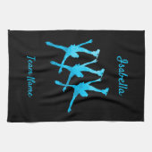 Synchroon skatedoek arabesque turquoise theedoek (Horizontaal)