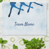 Synchroon skatehanddoek blauw theedoek (Gevouwen)