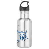 Synchroon skatwater flesblauw waterfles (Voorkant)
