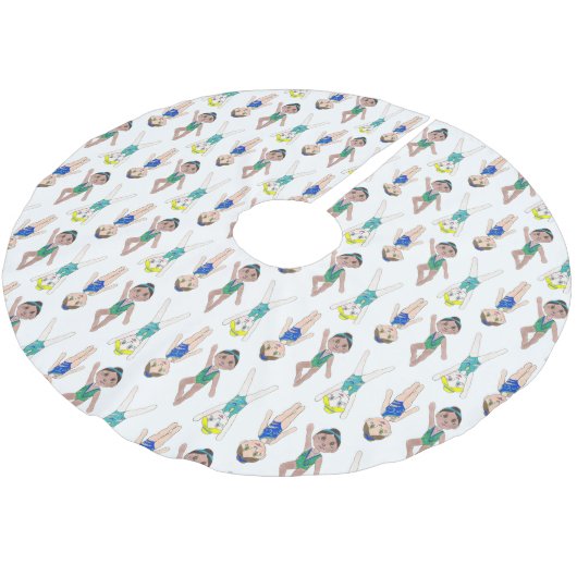 Synchroon synchroon voor synchroon Swimmer Girls S Kerstboom Rok (Gekanteld)