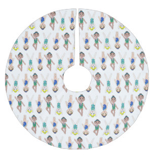 Synchroon synchroon voor synchroon Swimmer Girls S Kerstboom Rok