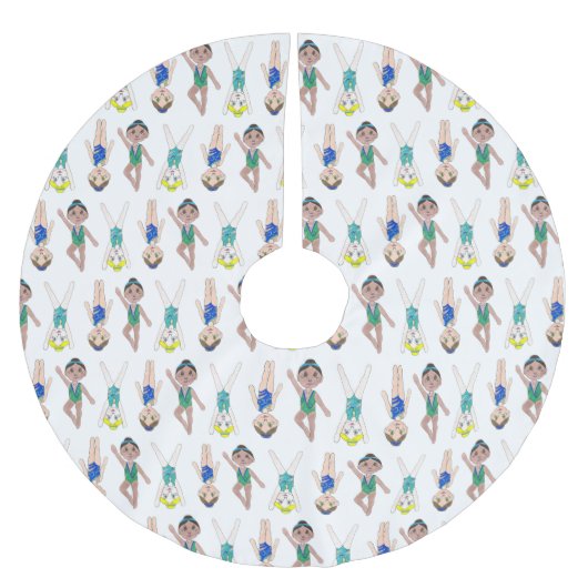 Synchroon synchroon voor synchroon Swimmer Girls S Kerstboom Rok (Voorkant)