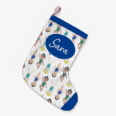 Synchroon synchroon voor synchroon Swimmer Girls S Kleine Kerstsok (Voorkant (Hangend))