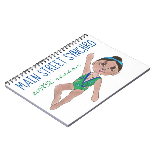 Synchroon synchroon voor synchroon Swimmer Girls S Notitieboek (Linkerzijde)