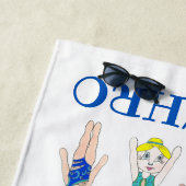 Synchroon synchroon voor synchroon Swimmer Girls S Strandlaken (In situ)