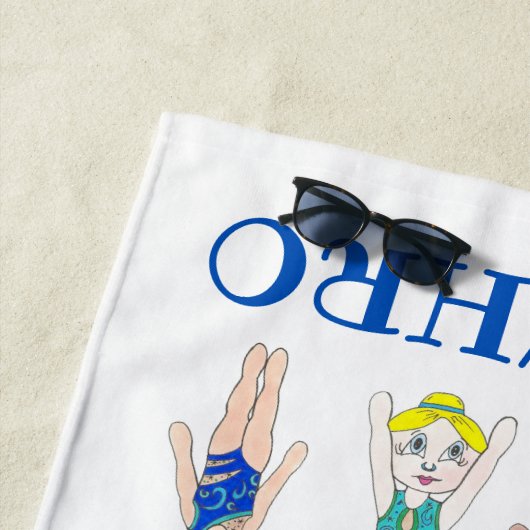 Synchroon synchroon voor synchroon Swimmer Girls S Strandlaken (In situ)