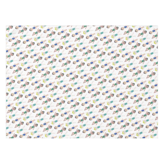 Synchroon synchroon voor synchroon Swimmer Girls S Tafelkleed (Voorkant (Horizontaal))