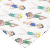 Synchroon synchroon voor synchroon Swimmer Girls S Tafelkleed (Gekanteld)