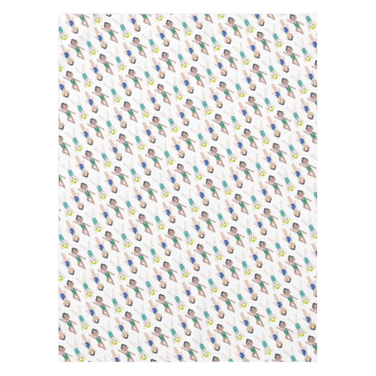 Synchroon synchroon voor synchroon Swimmer Girls S Tafelkleed (Voorkant)