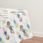 Synchroon synchroon voor synchroon Swimmer Girls S Tafelkleed (Voorbeeld)